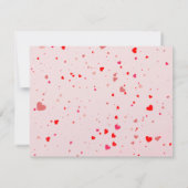 Romantische Valentinstag-Karte Rosa und Rotes Herz (Rückseite)