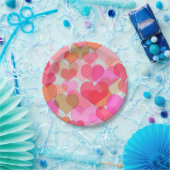 Romantische Valentinstag Liebe Pink Sweetheart Pappteller (Party)