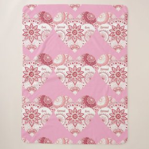 Romantische Valentinstag-Mandala Sherpadecke