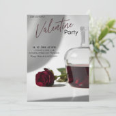 Romantische Valentinstag-Party - Moderne Liebesthe Einladung (Stehend Vorderseite)