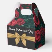 Romantische Valentinstag-Rose mit Elegantem Bow Geschenkschachtel (Vorderseite)