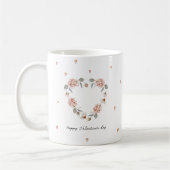 Romantische Valentinstag Tasse mit Blumenherz (Links)