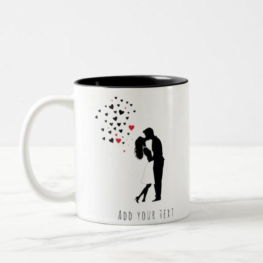 Romantische Valentinstag Tasse-Valentinstag Gesche Zweifarbige Tasse (Links)