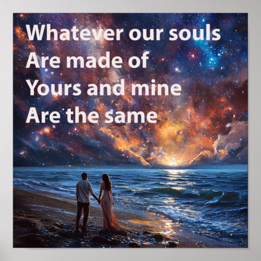 Romantische Valentinstag-Zitate Poster (Vorne)