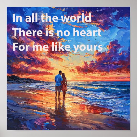 Romantische Valentinstag-Zitate Poster (Vorne)