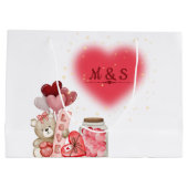 Romantische Valentinstags-Geschenktüte Große Geschenktüte (Rückseite)
