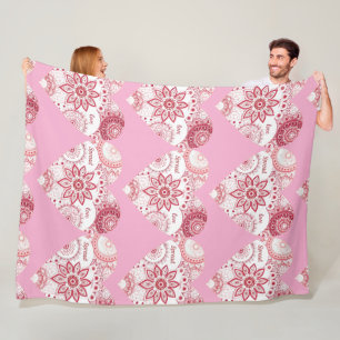 Romantische Valentinstagsdecke mit Mandala Fleecedecke