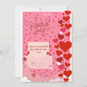 Romantische Valentinstagskarte Feiertagskarte
