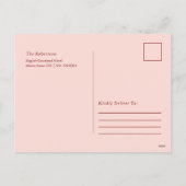 Romantische Valentintagskarte mit Blumenherz Feiertagspostkarte (Rückseite)