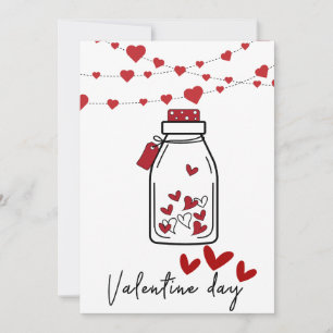 Romantische Valentintagskarte   Personalisierte Li Einladung