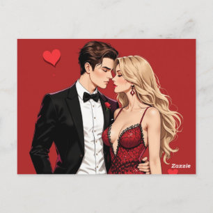 Romantische Valentintagskarte Postkarte