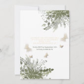 Romantische Vegetation Butterfly Garden 16 . Gebur Einladung (Rückseite)