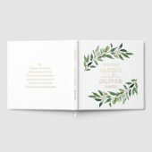 Romantische Vegetation Elegant Hochzeitssessbare F Gästebuch (Voll)