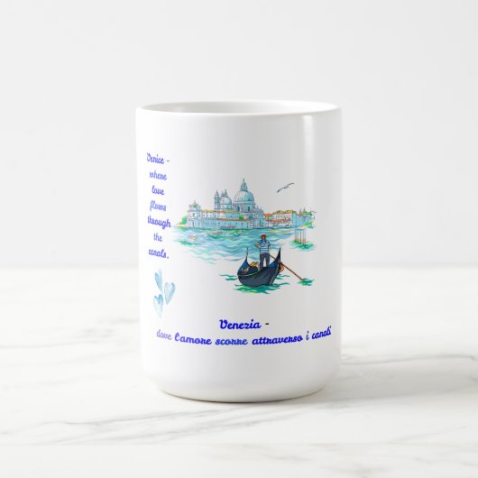 Romantische Venedig Landschaft Kaffeetasse (Mittel)