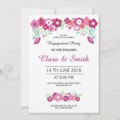 Romantische Verlobung Einladung (Vorderseite)