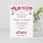 Romantische Verlobung Einladung (Stehend Vorderseite)
