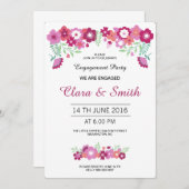 Romantische Verlobung Einladung (Vorne/Hinten)