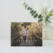 Romantische Verlobung Foto Save the Date Hochzeit Postkarte (Stehend Vorderseite)