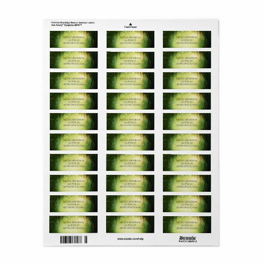 Romantische verzauberte Wälder Rustikale Adresseti (Vorne)