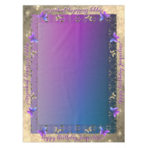 Romantische Verzierte Rose Butterfly Geburtstag Ta