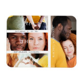 Romantische Vier-Hochzeiten-Verlobung-Fotos Collag Magnet (Horizontal)