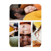 Romantische Vier-Hochzeiten-Verlobung-Fotos Collag Magnet (Vertikal)