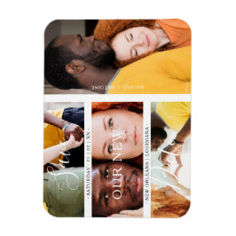 Romantische Vier-Hochzeiten-Verlobung-Fotos Collag Magnet