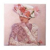 Romantische viktorianische Dame Fliese (Vorderseite)