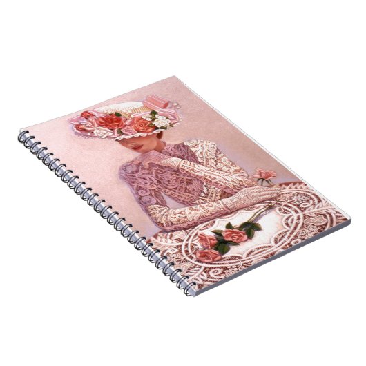 Romantische viktorianische Dame Notizblock (Rechte Seite)