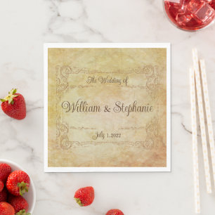 Romantische viktorianische Märchenhochzeit im Vint Serviette