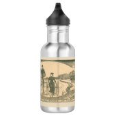 Romantische viktorianische Radfahrer Edelstahlflasche (Rechts)