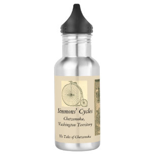 Romantische viktorianische Radfahrer Edelstahlflasche