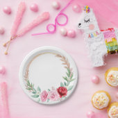 Romantische Viktorianische Rose Garden Paper Plate Pappteller (Party)