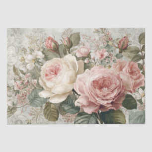 Romantische viktorianische Rose Vintage Seidenpapier