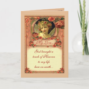 ROMANTISCHE VIKTORIANISCHE ROSE von SHARON SHARPE Karte