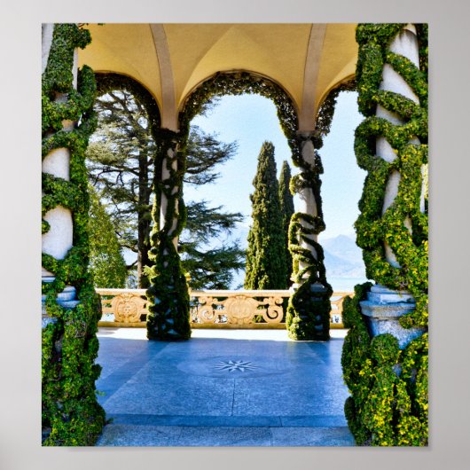 Romantische Villa del Balbianello, Comer See, Ital Poster (Vorne)
