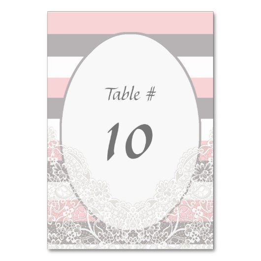 Romantische Vintag rosa Rosa Hochzeitskarte Tischnummer (Vorderseite)