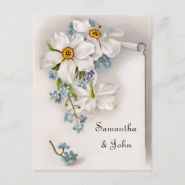 Romantische Vintag Save the Date Ankündigungspostkarte