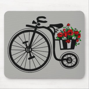 Romantische Vintage Blume Bike Mousepad