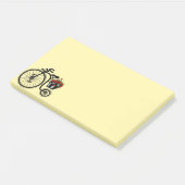 Romantische Vintage Blume Bike - Post-it Klebezettel (angewinkelt)