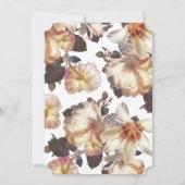 Romantische Vintage Blume Einladung zur Blumenhoch (Rückseite)