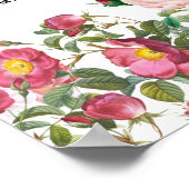 Romantische Vintage Blume Hochzeitsdiagramm Poster (Ecke)