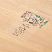 Romantische Vintage Blume und Hochzeiten von Vögel Acryleinladungen (Ablage )