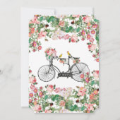 Romantische Vintage Blume und Hochzeiten von Vögel Einladung (Rückseite)