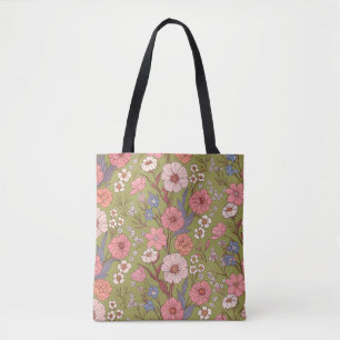 “Romantische Vintage-Blumen-Eco-Tasche” Tasche