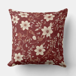 Romantische Vintage-Blumen Kissen