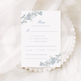 Romantische Vintage Blumenhochzeit RSVP Karte