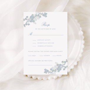 Romantische Vintage Blumenhochzeit RSVP Karte