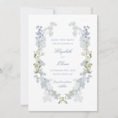 Romantische Vintage Blumenhochzeit Save The Date (Vorderseite)