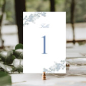 Romantische Vintage Blumenhochzeit Tischnummer